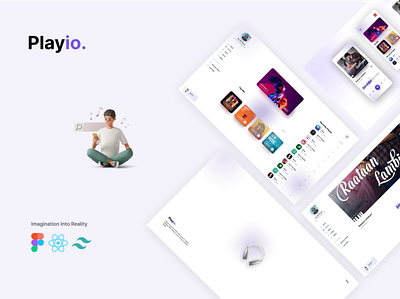 Playio Desktop UI Kit music player ui playio react uiux websiteui