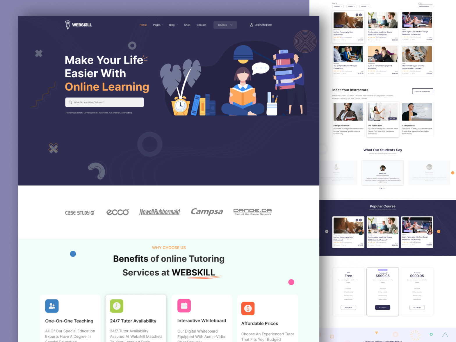 Online Learning Website Design By Jhalok Deb On Dribbble