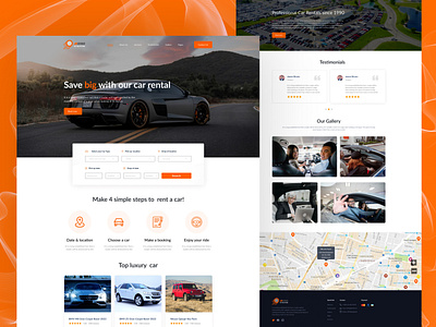 Car Rental Landing Page Design