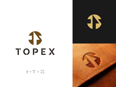 T Letter Leather Brand Logo Design