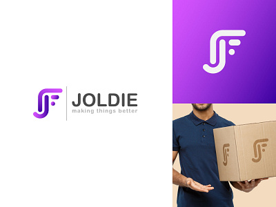 JE Courier Company Concept Logo Design