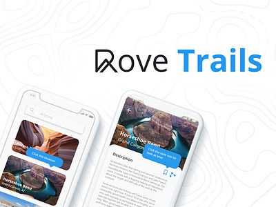 Rove Trails appdesign design product design prototype ui