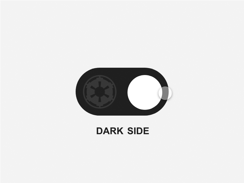 Light/Dark Side Switch appdesign dailyui dailyuidesign mobile starwars uidesign ux