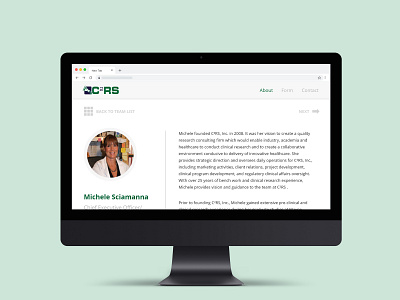 C2RS website design medicine team bio web website