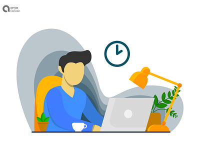 Work flat design illustration