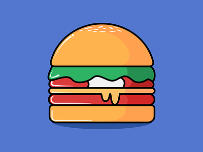 Burger minimalist illustration