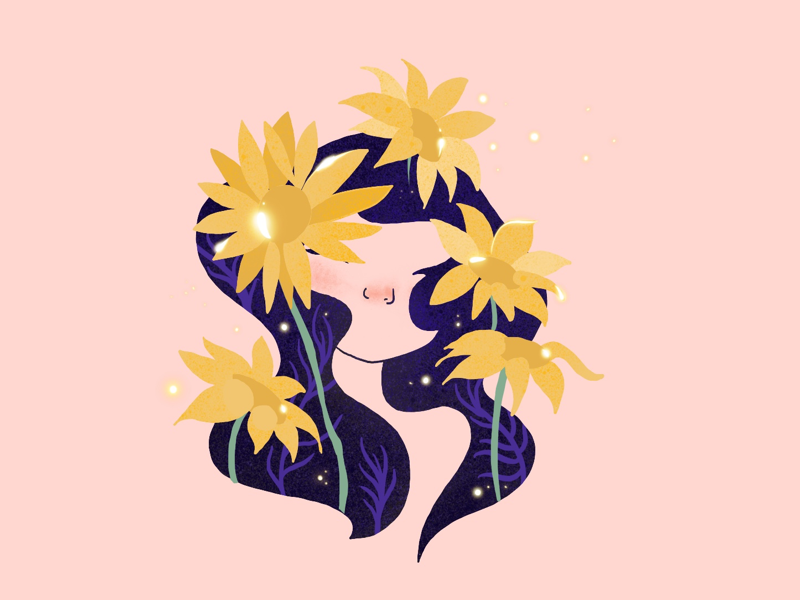 Love sunflower by Annie on Dribbble