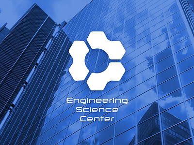 ESC onecolor logotype branding center engineering logo mark science