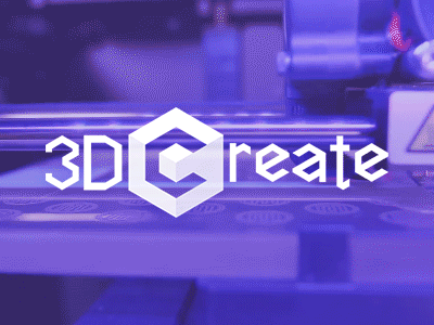 3DCreate logo 3d 3d printing branding logo mark