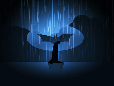 Dark Knight batman dark illustration knight night rain