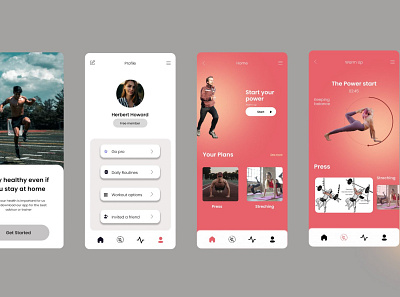 EXERCISE | GYM Mobile App Design app design typography ui