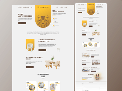 Furniture | Landing page design logo typography ui