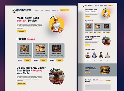 ONLINE FOOD DELIVERY WEB DESIGN figma design food ui graphic design landing page landing page in figma logo online delivery ui online food online food ordering online meal order food website portfolio portfolio design restaurant typography ui ui desig ui ux ui ux design web design