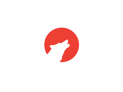 Minimal Wolf logo minimal red wolf