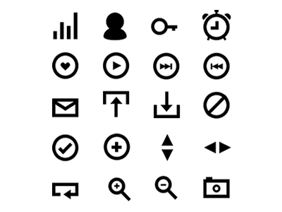 Icon Set black icon minimal set white