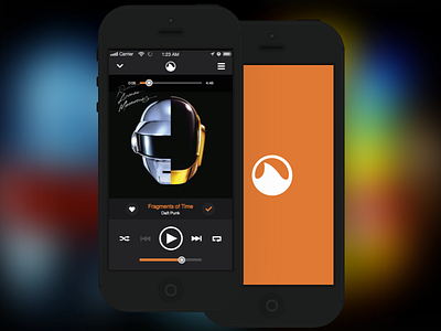 Grooveshark iOS flat grooveshark ios8 minimal