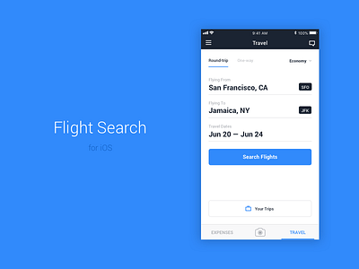 Flight Search business expenses flights form search travel travelbank ui