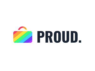 Proud business expense gay pride proud rainbow suitcase travel travelbank