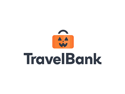 TravelBank Halloween business halloween jackolantern logo pumpkin spooky travel travelbank