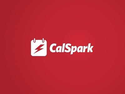 CalSpark brand calspark company lightning logo red white