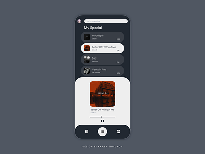 ListMU Music Player app design graphic design ui vector