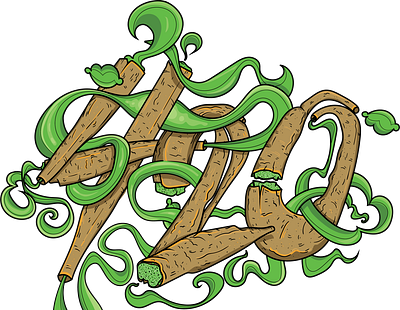 420 time 420 buds frajtgorski frightgore green illustration joint marijuana smoking spliff vector weed