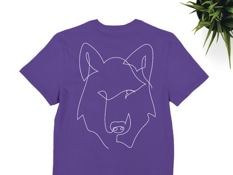 One line Wolf by Frajtgorski on Dribbble