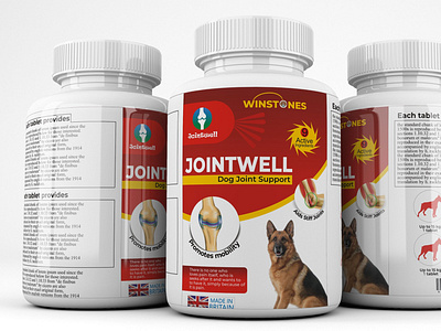 Jointwell Supplement Bottle Label branding design graphic design illustration typography