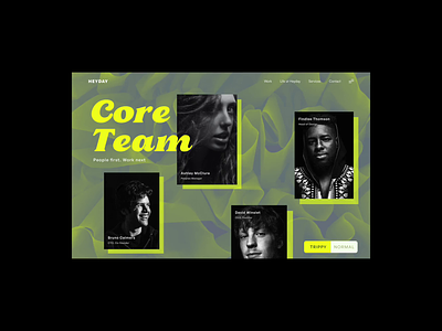 Team Page - Trippy / Normal about about us angular colourful cool website core team dynamic fuck yeah insane modern website normal our folks our team psychedic studio website teams trippy uiweb design veu.js website