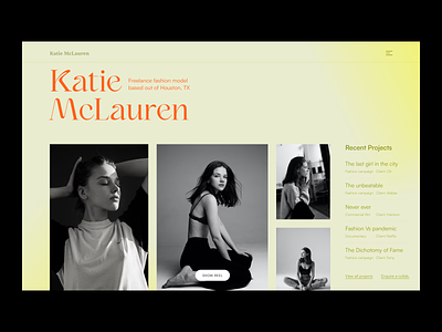 Katie McLauren-Fashion Model Portfolio clean photos fashion model model shoot portfolio website projects website