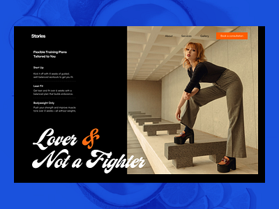 LA: Lover & Not a Fighter clean design illustration landing page sanal ueno ui uiux web design