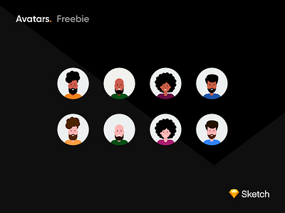 Avatars-Freebie 🎉 avatars download faces free download freebie illustrations sketch avatars ui ui avatars ui freebie