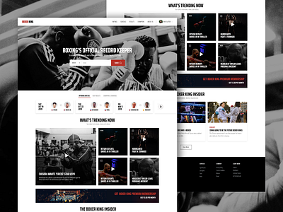 BoxerKing-Landing Page boxing boxing day boxing news charts experience design fight fighter games interaction interactive map matches news players responsive layout responsive website design results website rwd sanal schedule uiux