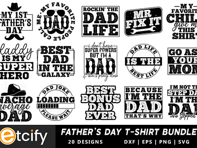 Fathers day t-shirt design bundle