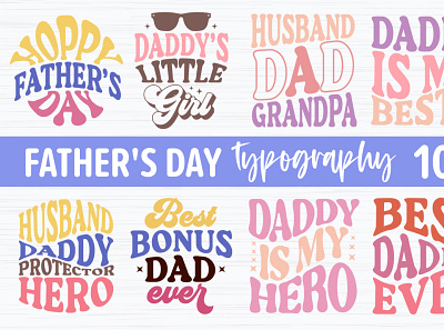 Retro Fathers Day T-shirt Designs Bundle dad retro design dad svg bundle dad typography design fathers day svg bundle fathers day t shirt design