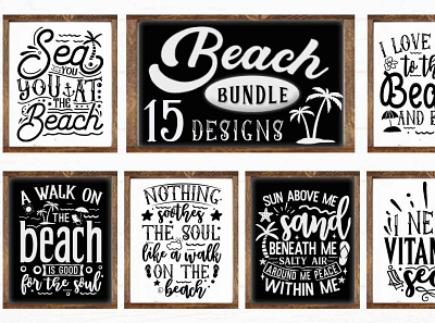 Beach Bundle SVG. Summer Sign Bundle beach bundle beach design beach sign design beach svg bundle beach typography design summer summer bundle summer svg bundle