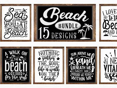 Beach Bundle SVG. Summer Sign Bundle