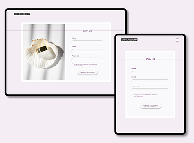 Sign Up Form Desktop & Tablet Daily UI 001 daily ui design desktop form sign up tablet