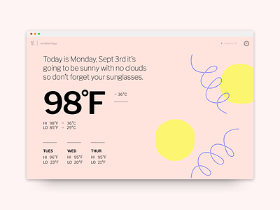Weatherings browser extension summer temperature weather