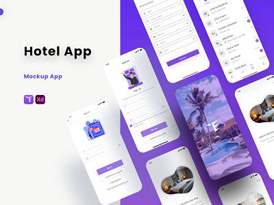 Design Hotel Booking App app design graphic design ui ux