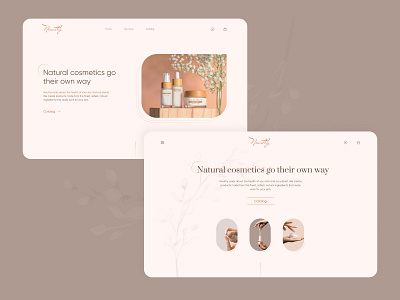 Design concept of natural cosmetics #2 branding cosmetics design gentle logo natural ui ux web design