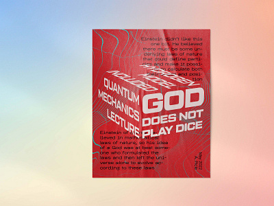 Daily Poster #3 God does not play dice design graphic design illustration typography