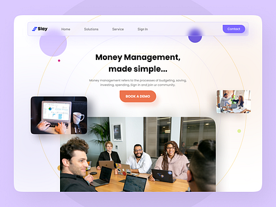Money Management Learning page UI Design