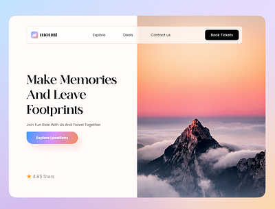 Travel Website UI Design deals explore graphic design mountains nature site ui design travel website ui ui design