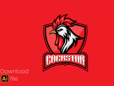 Cock Star adobe illustrator cartoon logo character art character logo character logo design cock cock logo logo design logo design process mascot mascot logo mascot logo design mascotlogo