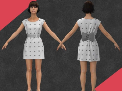 Outfit Female Marvelous Designer And Clo3d 3d animation branding clothe clothing design designer dress dressing fashion game graphic design illustration marvelous