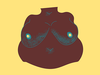 Woman Illustration #2 breast illustration nude woman yellow