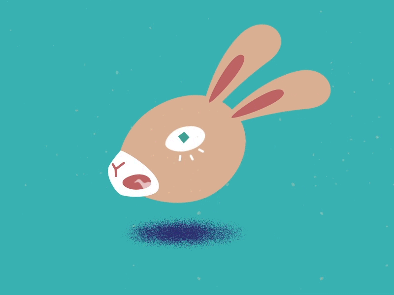 yellin' 2d 2d animation animation bunny characterdesign gif head indiedev indiegame loop minimal motion graphics motiongraphics rabbit