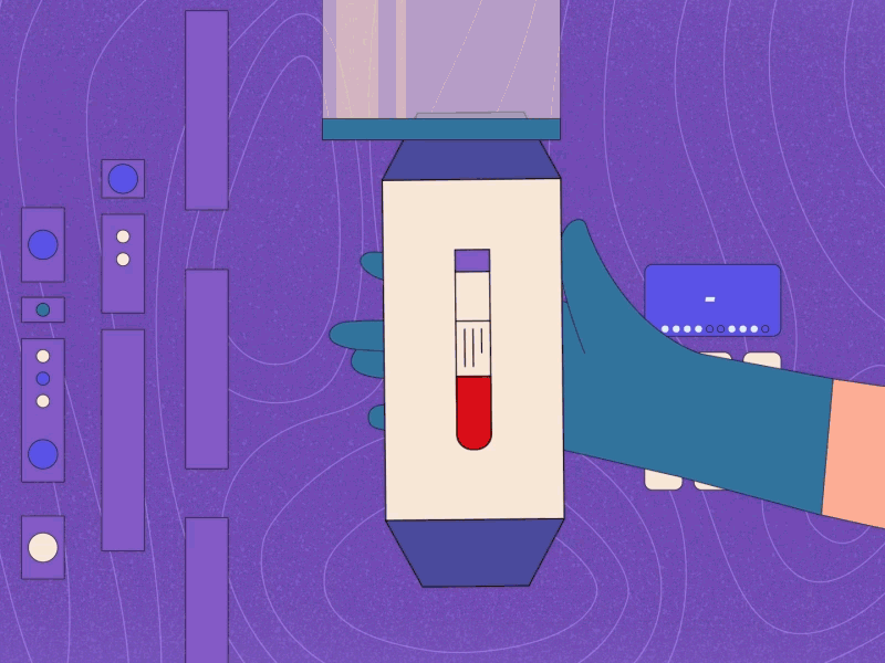flying through tubes 2d 2d animation animation blood blood test buttons flying gif loop medicine motion graphics pipes pneumatic tube process sample texture travel tubes