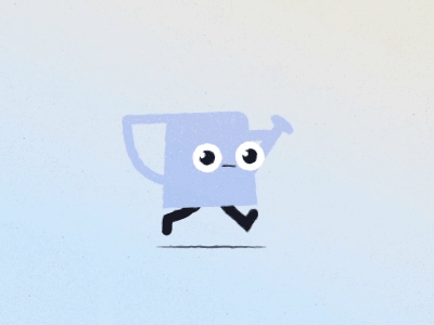 Watering Can't 2d 2d animation animation can gif loop motion graphics perfect loop run splash spring water